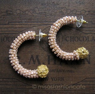 （画像用） Lavish ピアス　 18Kgp フープ・ピンク