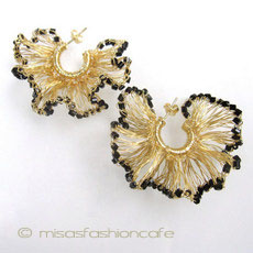 （画像用） Lavish ピアス 18Kgp フープ Black