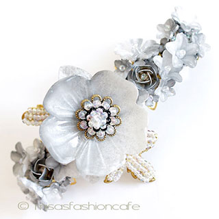 （画像用） ヘアーバレッタ パーティー・フラワー