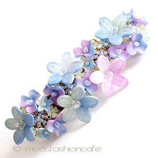 （画像用） フラワー・バレッタ　（大） フランス製　パーティー