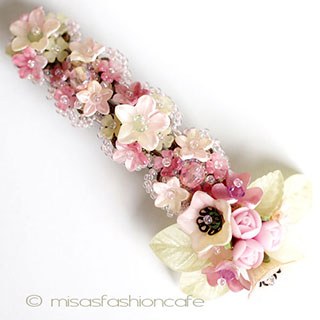 （画像用） パーティー・ヘアーバレッタ フランス製　フラワー