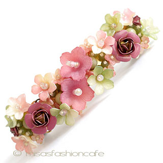 （画像用） フラワー　バレッタ フランス製　再販！