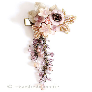 （画像用） ヘアーアクセ・髪飾り ローズ　パーティー