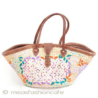 （画像用） モロッコ製 かごバック　大