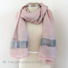 （画像用） スパンコール ストール モーブ・ピンク　再販！