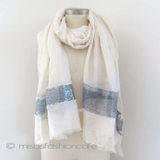 （画像用） スパンコール ストール（大） ヌーディーホワイト再販！