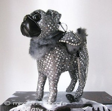 （画像用） クラッチ＆ハンドバッグ 再販!パグ（ビジュー天使）