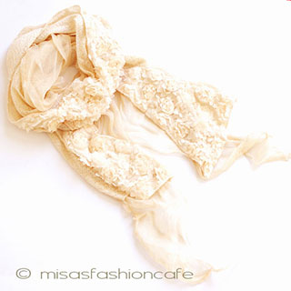 （画像用） 花ストール（クリーム）再販！