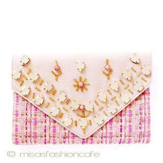 （画像用） ビジューバッグ再販！ ツイード　チェーン付属