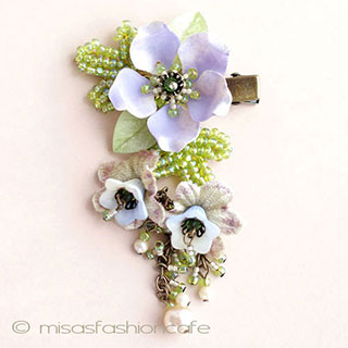 （画像用） ヘアークリップ　再販！ カリフォルニア製お花