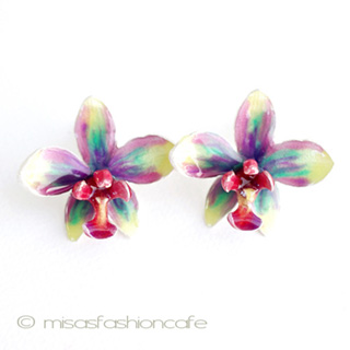 （画像用） マイケルミショー 胡蝶蘭イヤリング