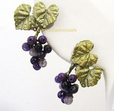 （画像用） Michaud イヤリング アメジストの葡萄