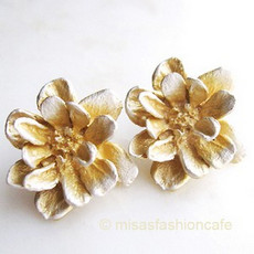 （画像用） Michaud ピアス 24金 イエローローズ