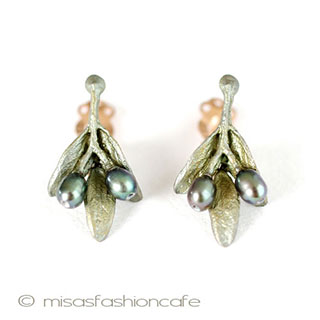 （画像用） マイケルミショー　再販！ オリーブ真珠イヤリング