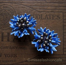 （画像用） Michaud イヤリング ブルーコーンフラワー