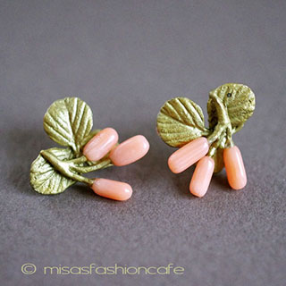 （画像用） マイケルミショー ピアス 珊瑚のいちご　再販！