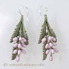 （画像用） Michaud ピアス　 　真珠のラベンダー