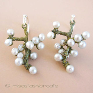 （画像用） Michaudイヤリング/ピアス 真珠　梅の花　再販！