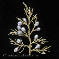 （画像用） マイケルミショー　再販 ！ 真珠松の木ブローチ