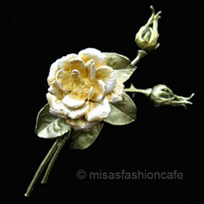 （画像用） Michaud ブローチ 24金 イエローローズ