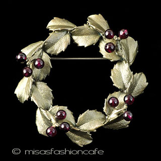 （画像用） Michaudブローチ 　再販 天然ガーネットのリース
