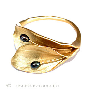 （画像用） マイケルミショー　ブレス 24Kgp　真珠の花