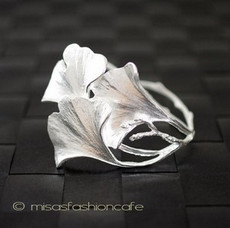 （画像用） マイケルミショー バングル シルバー銀製イチョウ再販