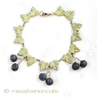 （画像用） Michaudブレスレット　 天然石カシスの実