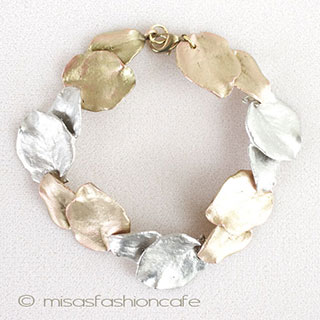 （画像用） Michaud ブレスレット 金銀2トーン・リーフ