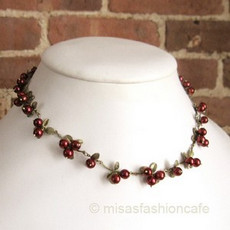 （画像用） マイケルミショー ネックレス 真珠のクランベリー