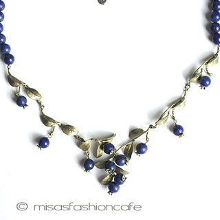 （画像用） マイケル・ミショー　天然石 ブルーベリー・ネックレス