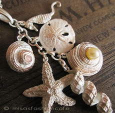 （画像用） マイケルミショー ネックレス タツのオトシゴ&ヒトデ&貝