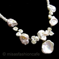 （画像用） マイケルミショー ネックレス 真珠・ケシパール