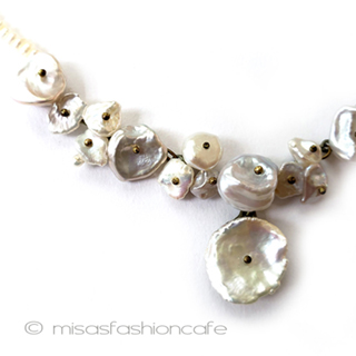 （画像用） マイケルミショー　真珠 ケシパール　ネックレス