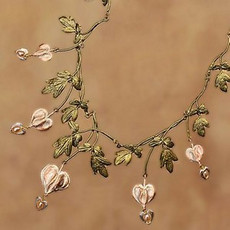 （画像用） マイケルミショー ネックレス 真珠・タイツリソウ