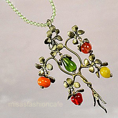 （画像用） マイケルミショー ネックレス ぺリドット Tree of life