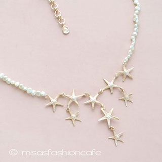 （画像用） Michaud ネックレス 真珠 スターフィッシュ
