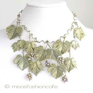 （画像用） マイケルミショーネックレス 真珠の葡萄