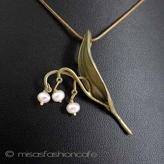 （画像用） Michaud ネックレス 真珠のすずらん再販