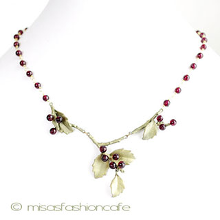 （画像用） マイケル　ミショー　再販！ 天然ガーネットのヒイラギ