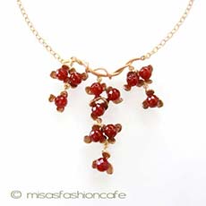 （画像用） Michaudネックレス再販　 　天然石カーネリアンの実