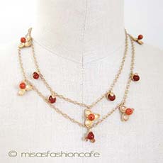 （画像用） マイケルミショー　再販！ 天然石の実ネックレス　