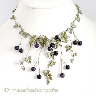 （画像用） Michaudネックレス再販　 天然石カシスの実