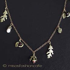 （画像用） Michaudネックレス再販 真珠・天然石　どんぐり