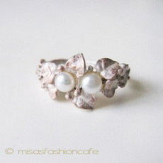 （画像用） マイケルミショー リング 真珠 スターリングシルバー