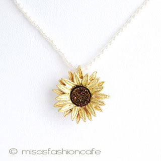 （画像用） マイケルミショー 再販！ 真珠・天然石　ひまわり