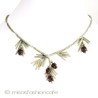 （画像用） マイケルミショー再販！ まつぼっくり　ネックレス