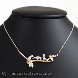 （画像用） マイケルミショー 鳥と小枝　ネックレス