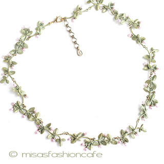 （画像用） ミショーネックレス 真珠　ハーブ