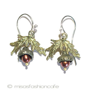 （画像用） ピアス　または　クリップ 真珠のドングリ　再販！